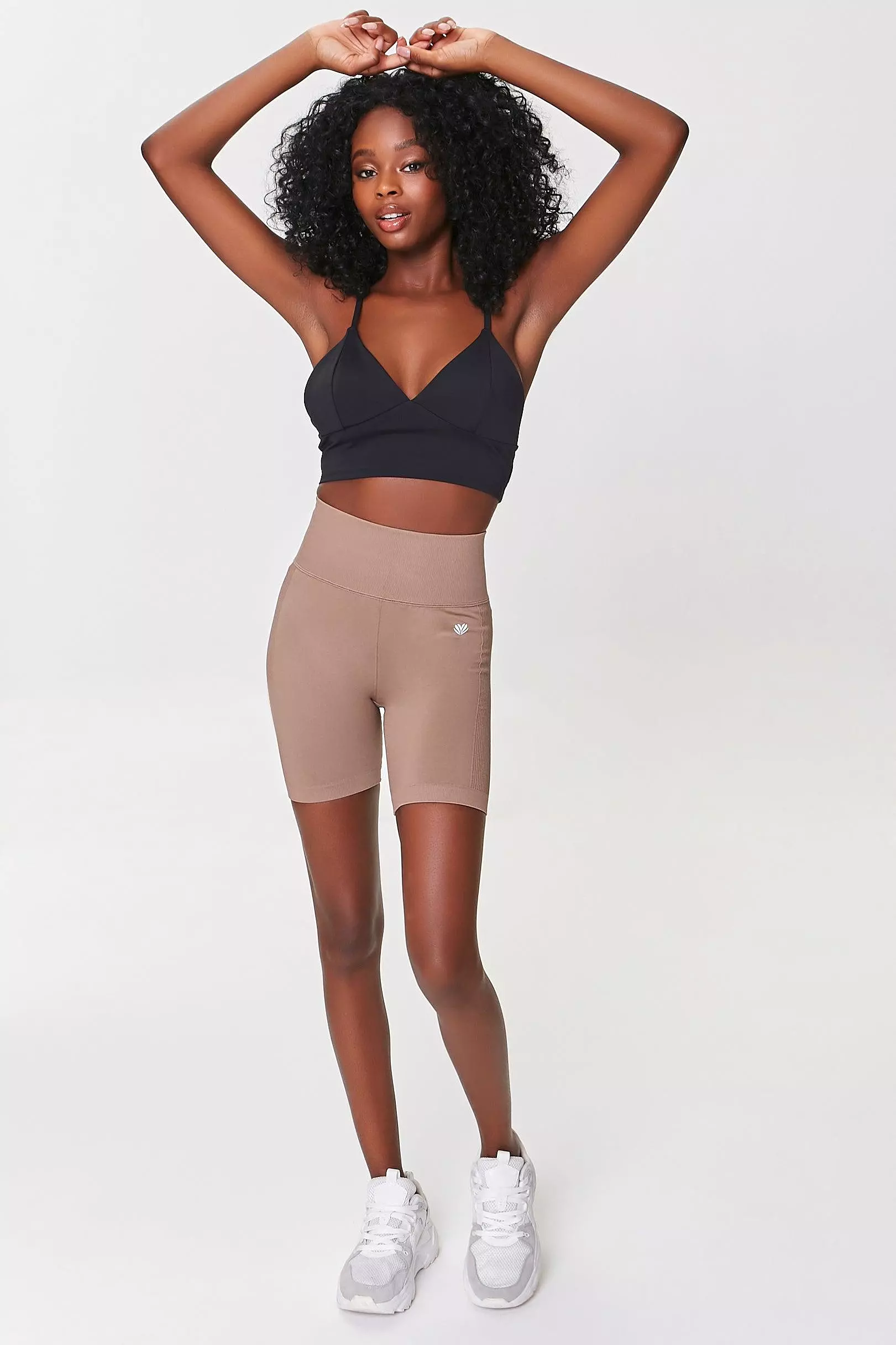 Active Ribbed Side High-Rise Biker Shorts