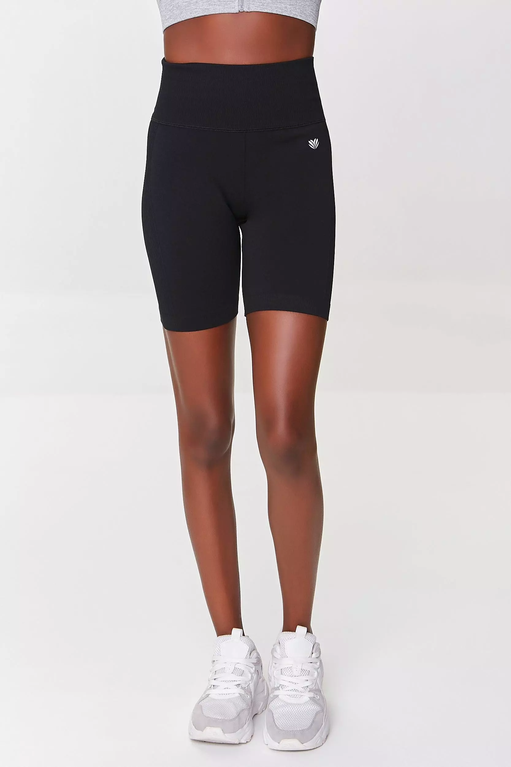 Active Ribbed Side High-Rise Biker Shorts