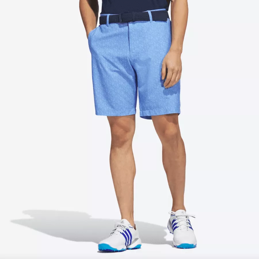 Adidas Ultimate365 9-Inch Printed Golf Shorts - Blue