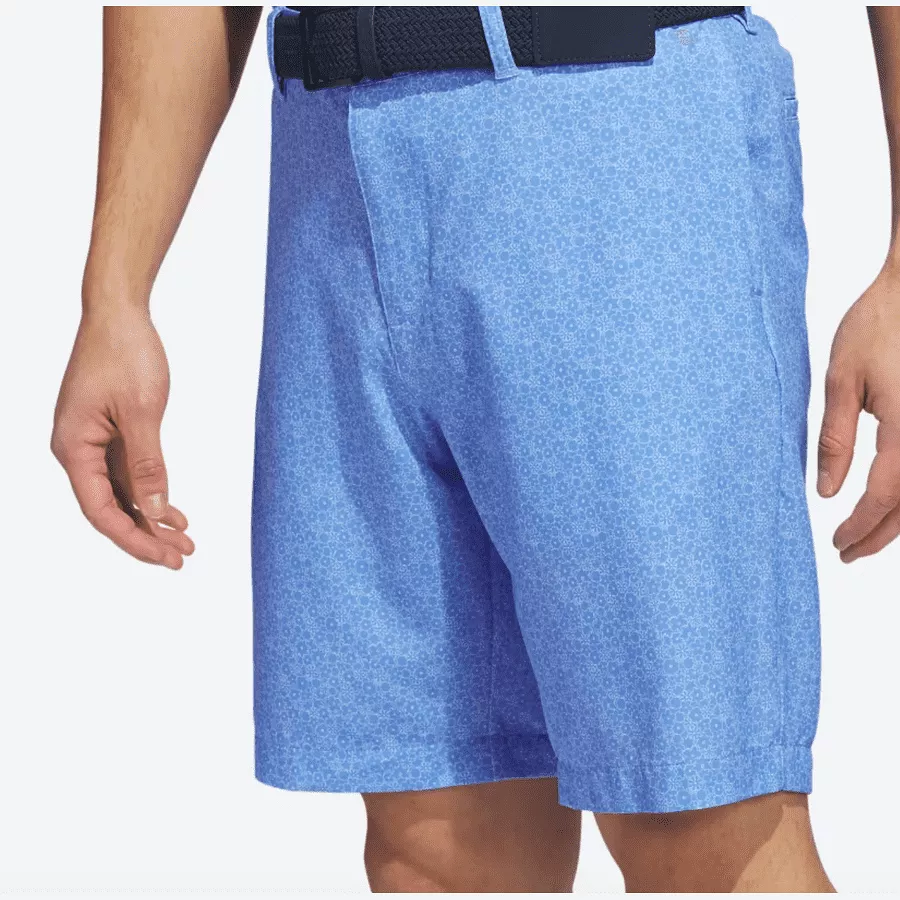 Adidas Ultimate365 9-Inch Printed Golf Shorts - Blue