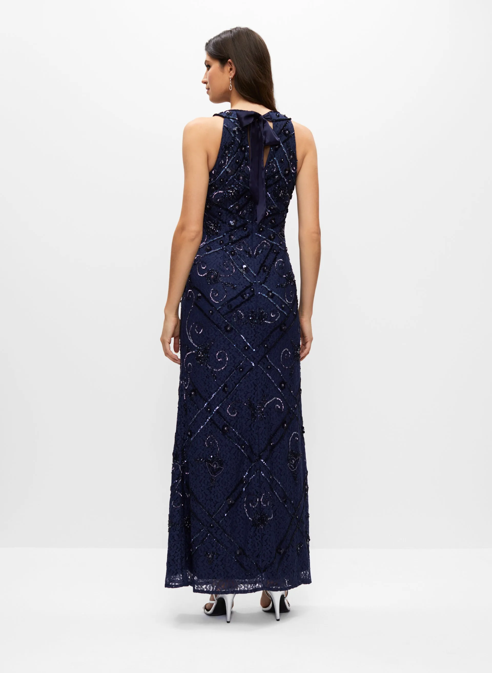 Adrianna Papell - Beaded Mesh Gown