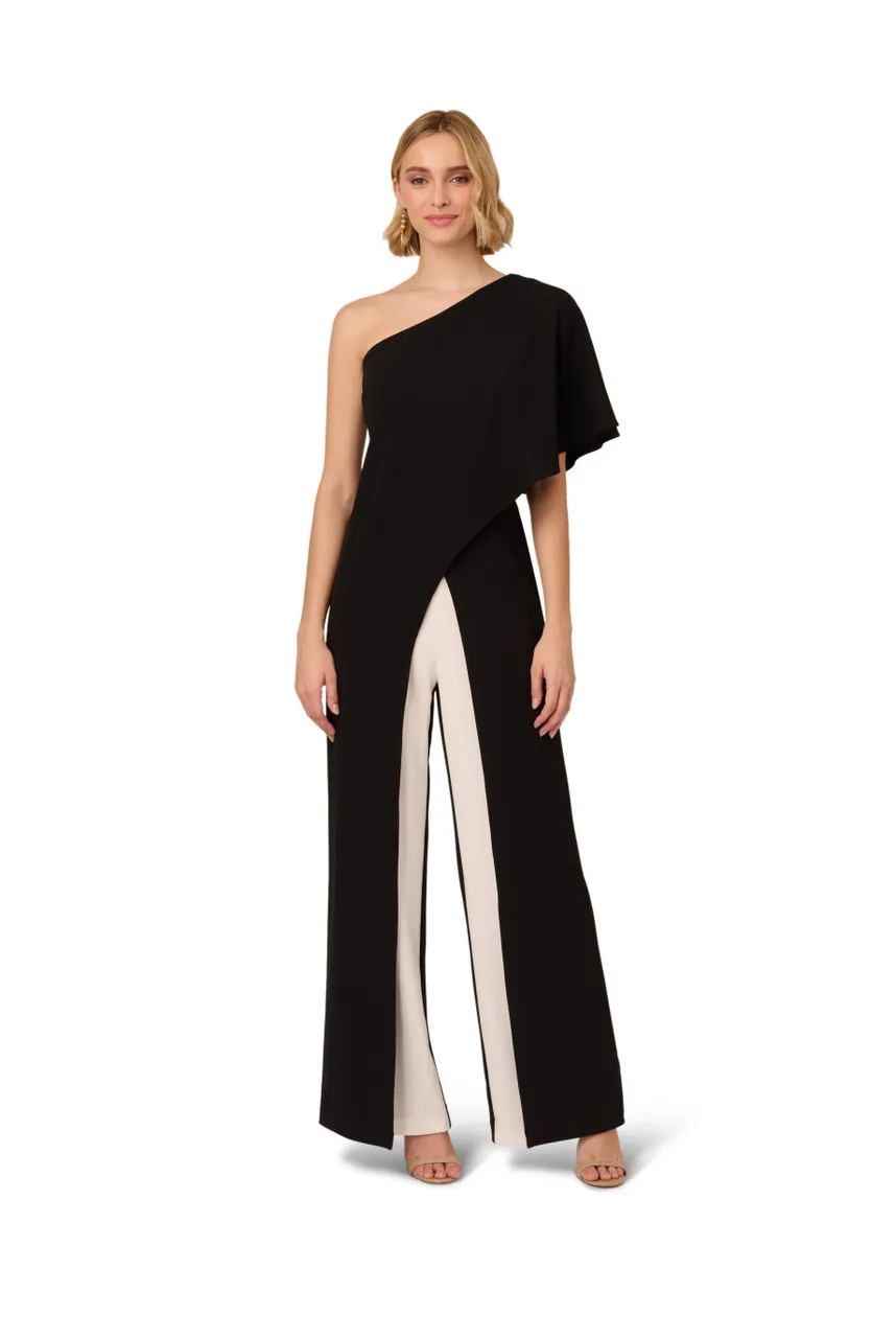 ADRIANNA PAPELL Colourblock overlay jumpsuit -                         -                     -                