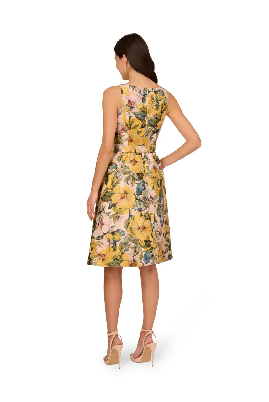 ADRIANNA PAPELL Jacquard midi dress -                         -                     -                