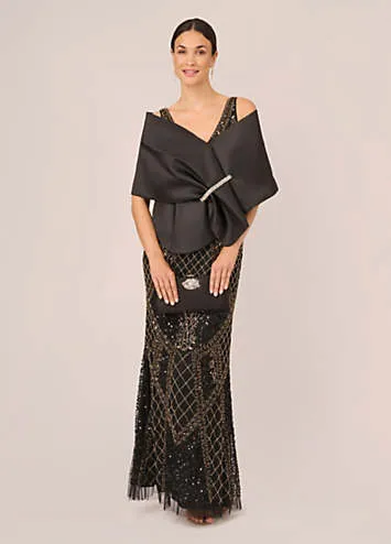 Adrianna Papell Mikado Embellished Wrap | Grattan