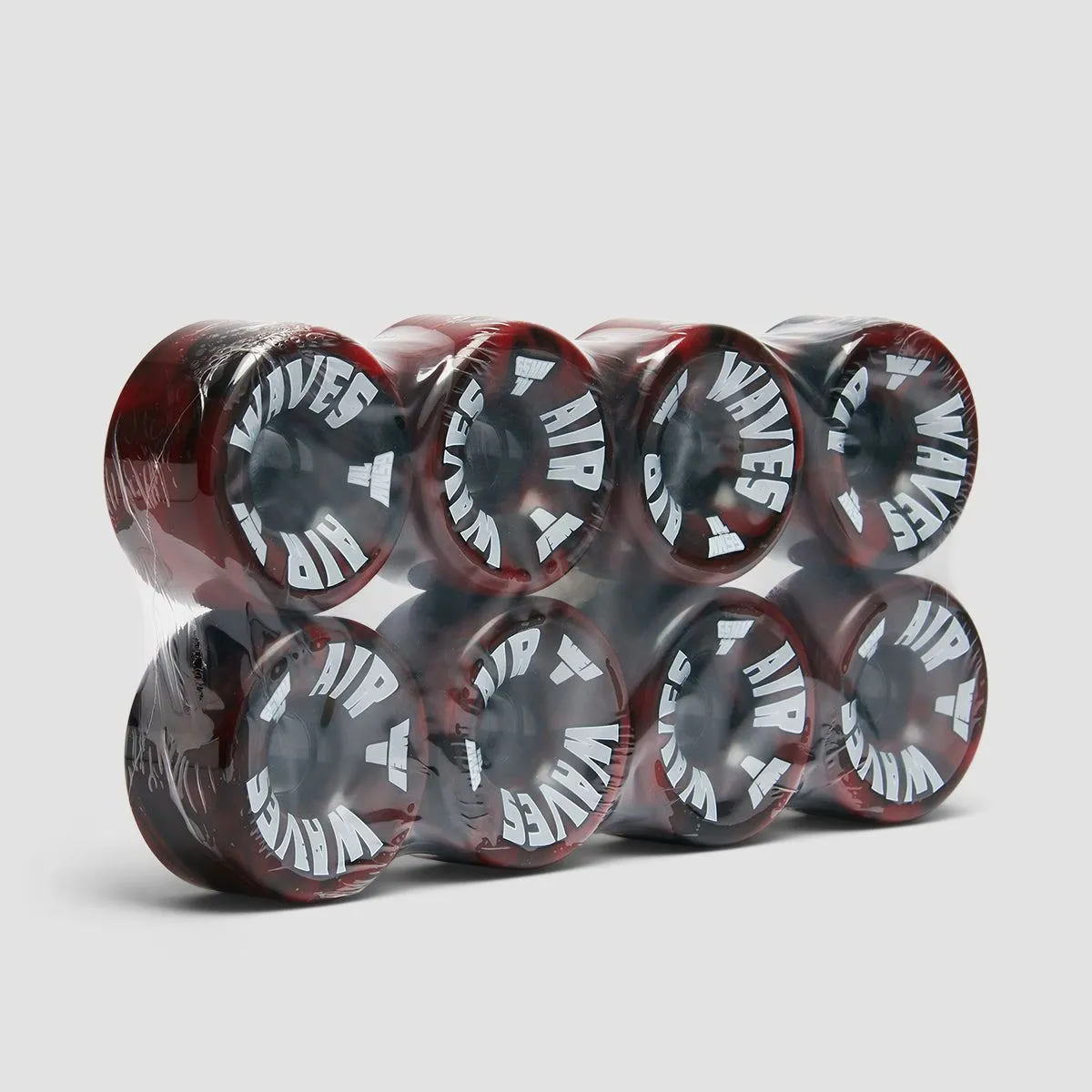 Air Waves USA 78a Quad Wheels x8 Red/Black Swirl