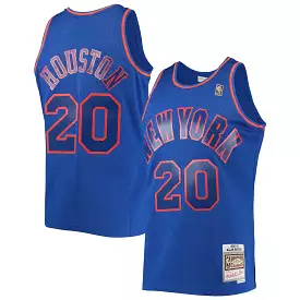 Allan Houston New York Knicks Mitchell & Ness 1996-97 Throwback Dark Swingman Jersey - Blue