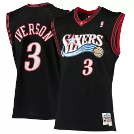 Allen Iverson Philadelphia 76ers Mitchell & Ness Hardwood Classics Swingman Jersey - Black