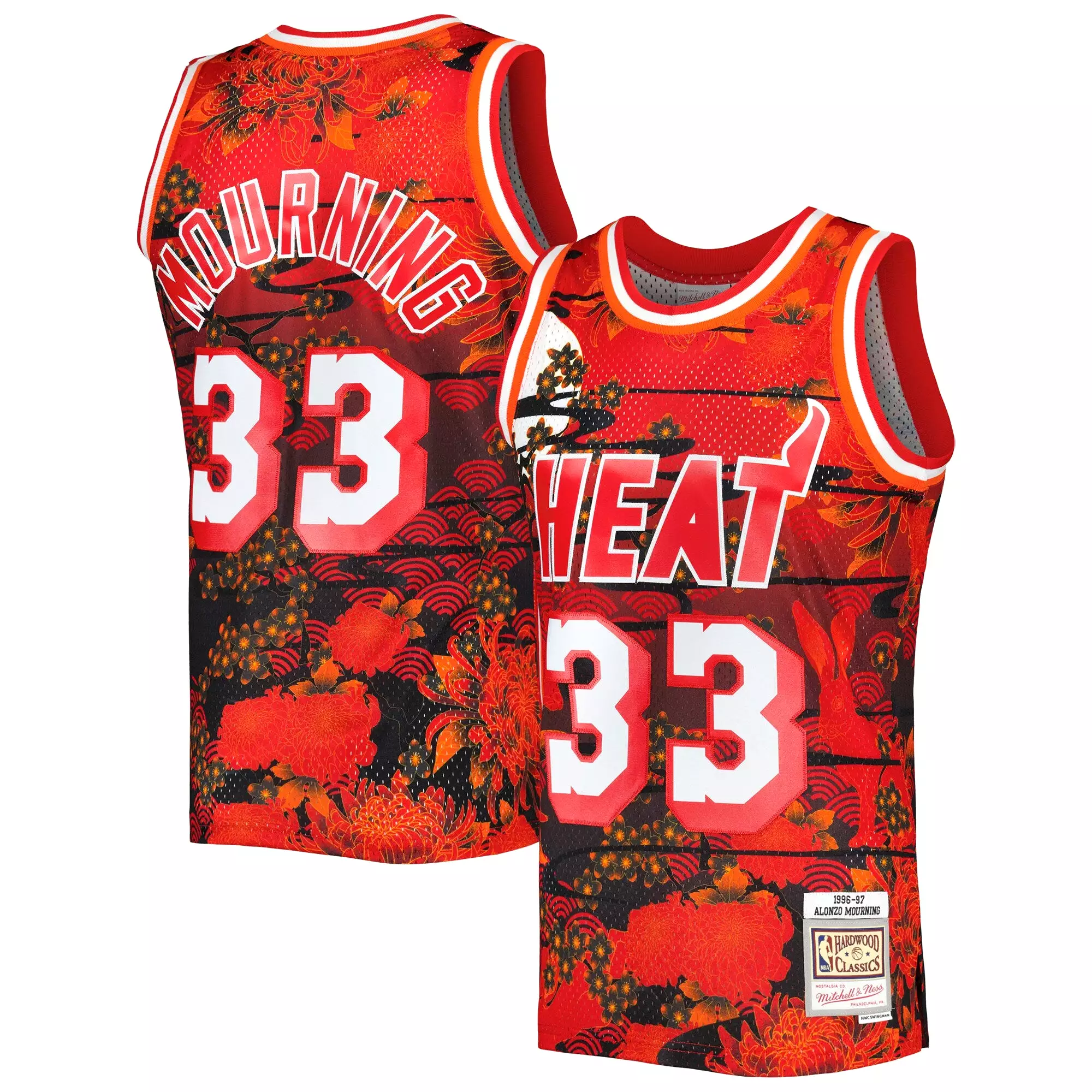 Alonzo Mourning Miami Heat Mitchell & Ness Hardwood Classics Lunar New Year Swingman Jersey - Red