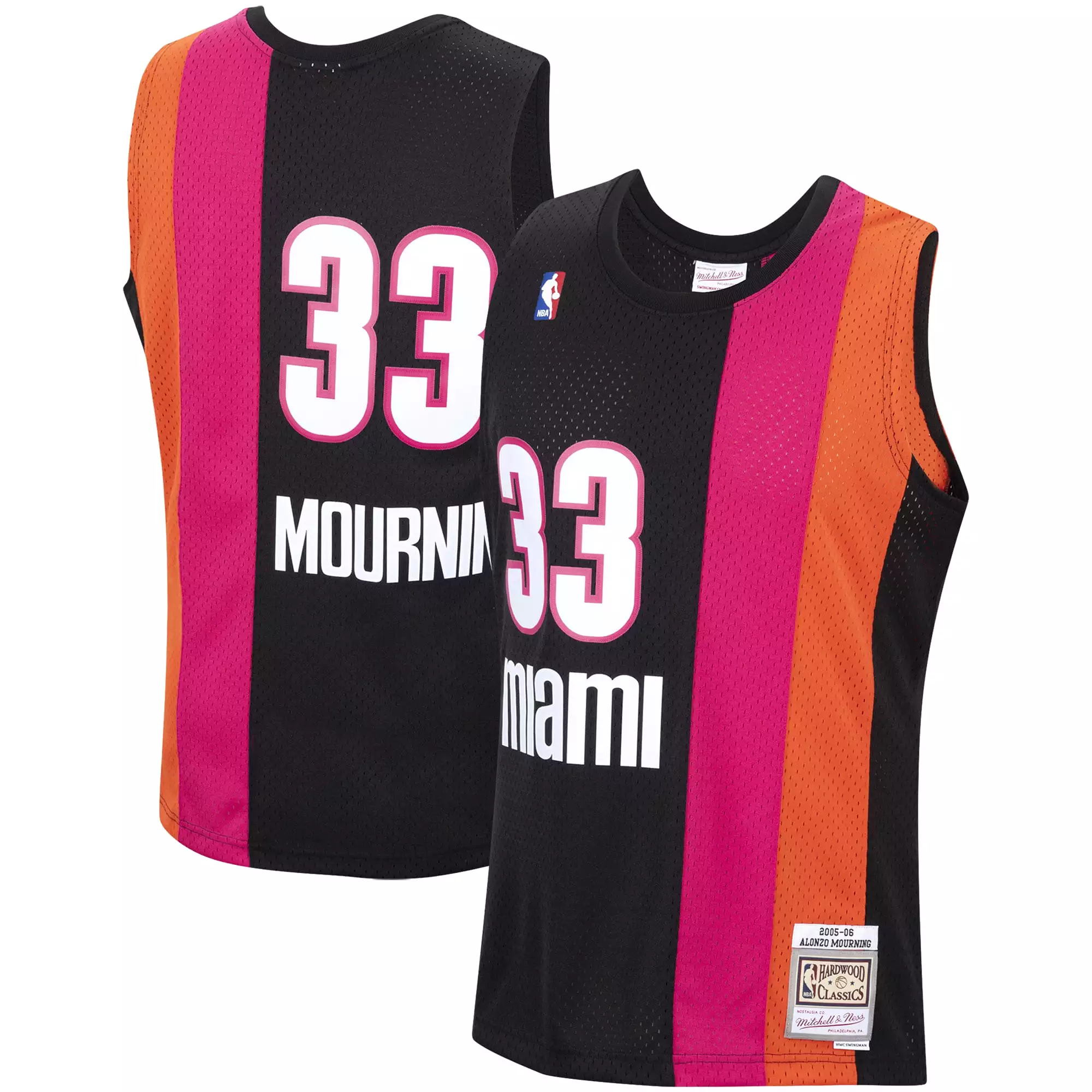 Alonzo Mourning Miami Heat Mitchell & Ness Hardwood Classics Swingman Jersey - Black