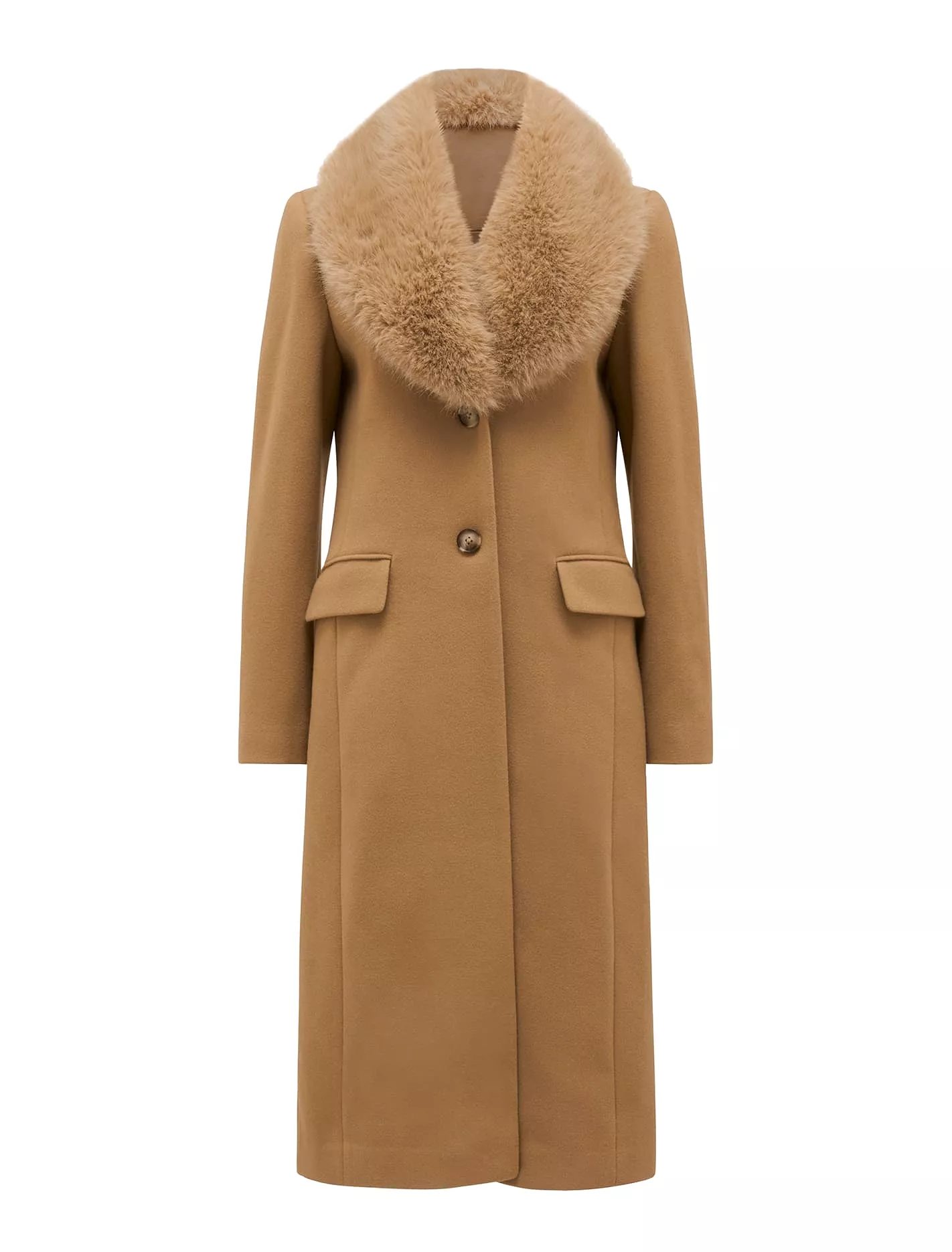 Amber Fur Collar Coat