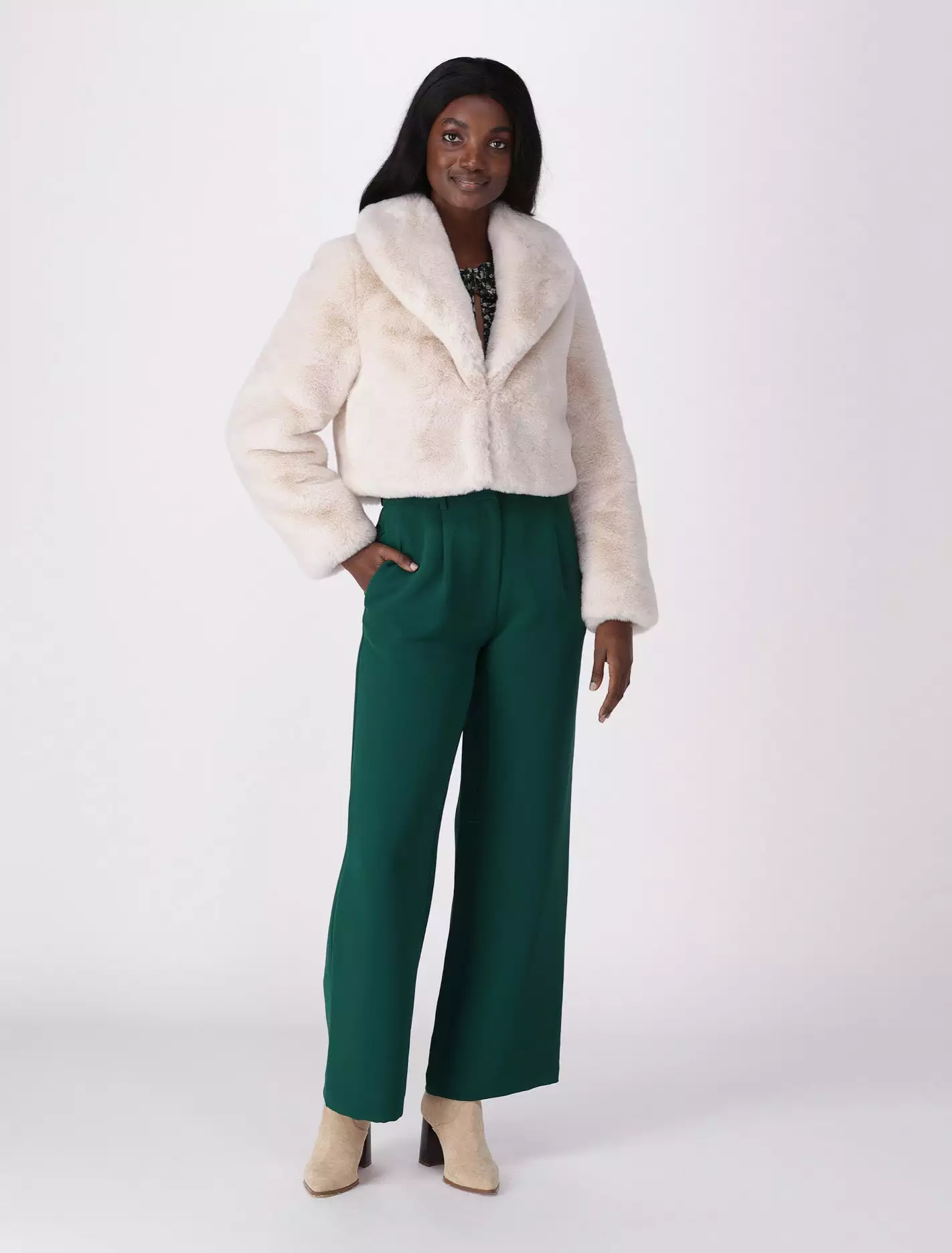 Amelia Cropped Fur Coat