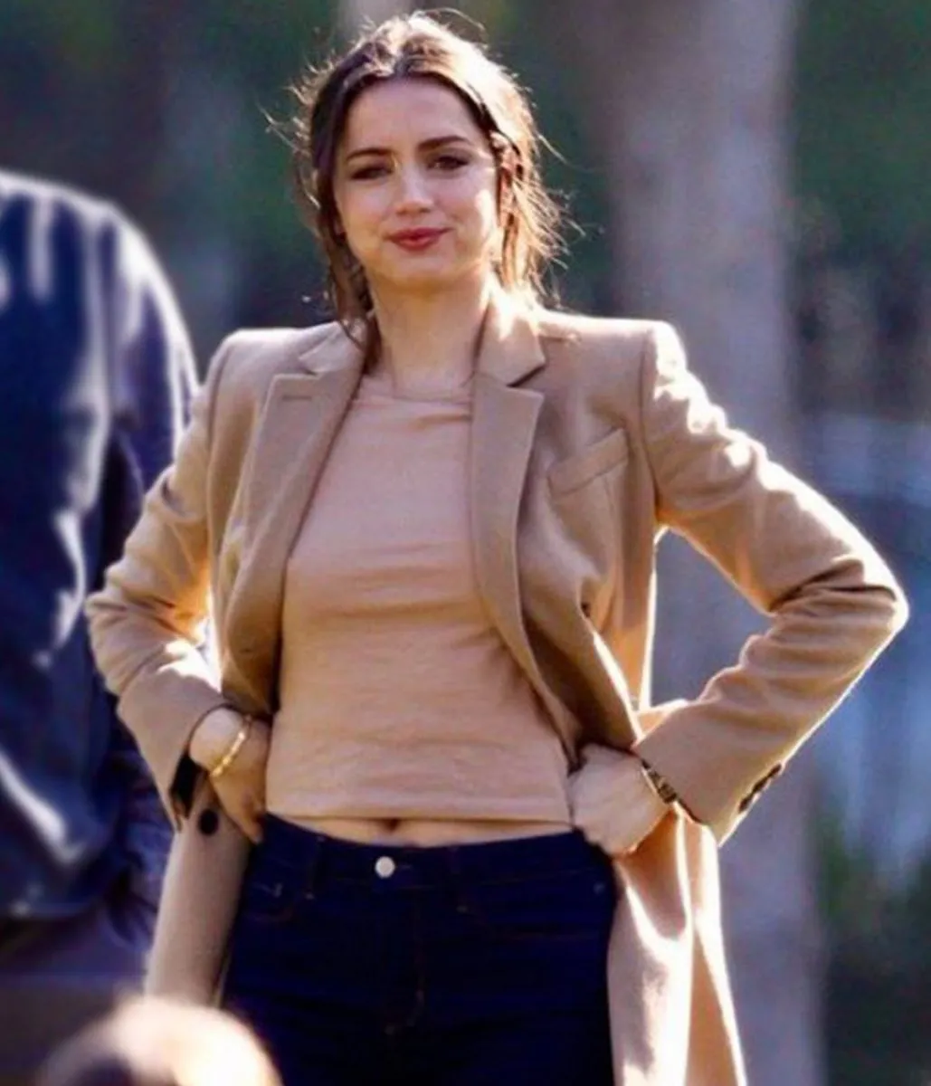 Ana De Armas Deep Water Coat