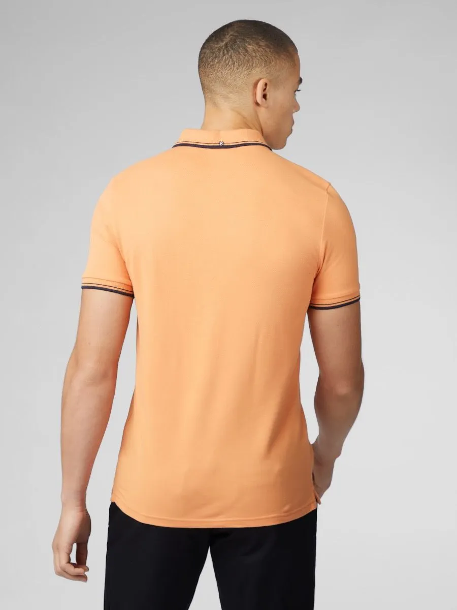 Ben Sherman Casual Short Sleeve Polo Shirt Copper Orange