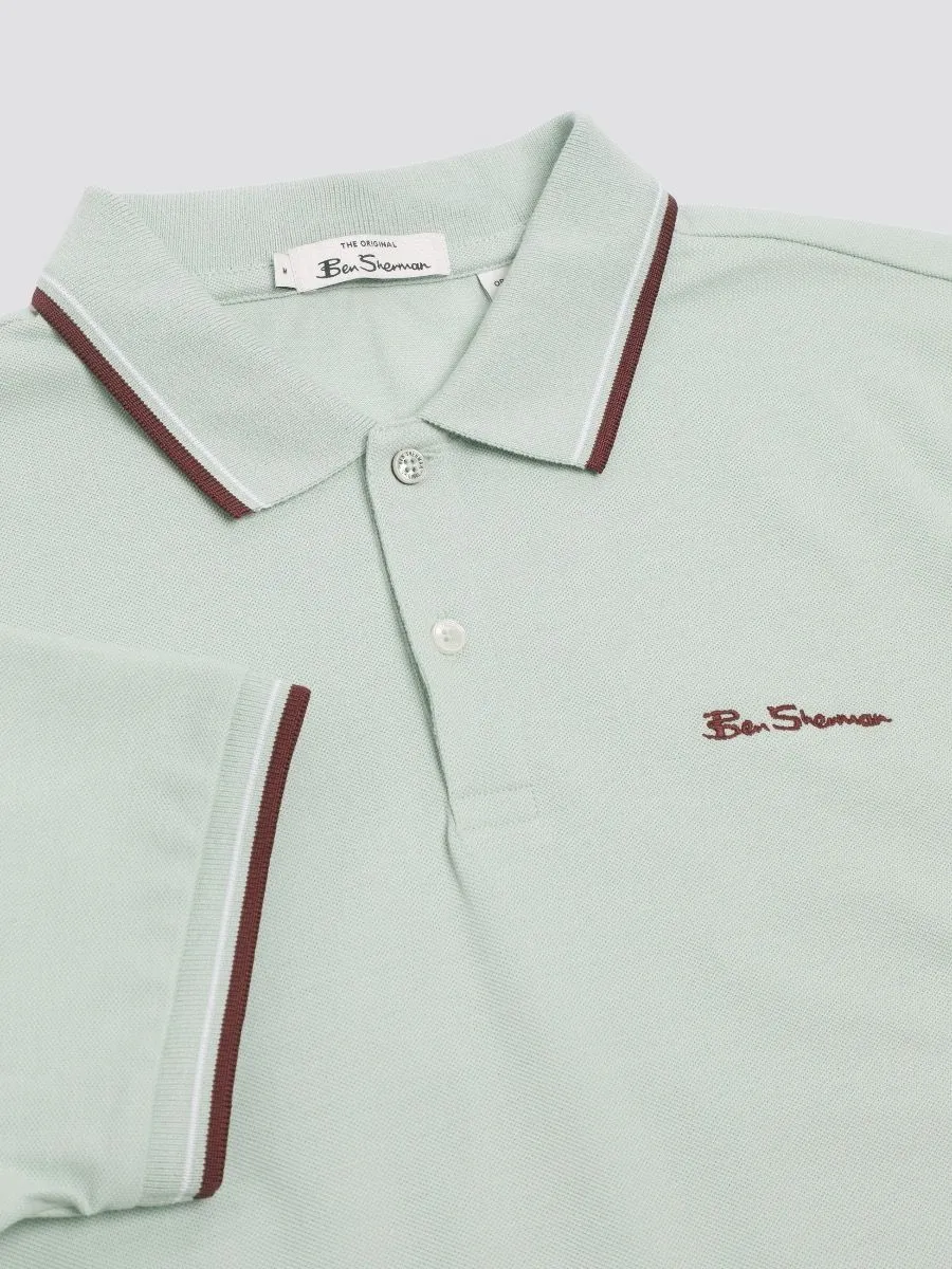 Ben Sherman Casual Short Sleeve Polo Shirt Mint