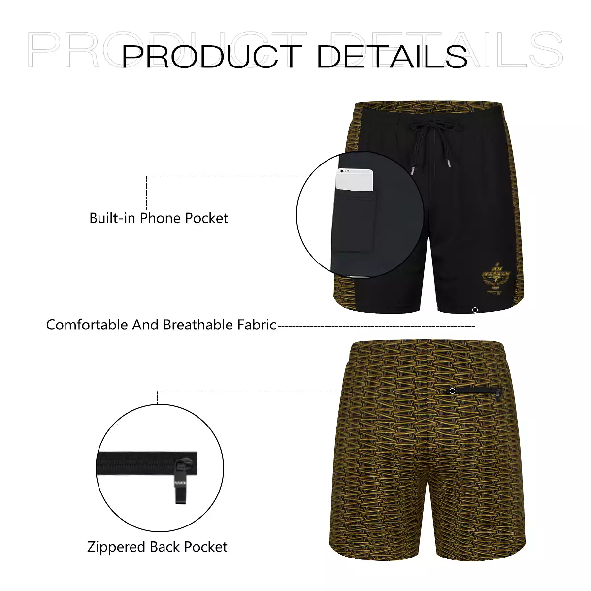 BREWZ Elected Men's Designer Double Layer Board Shorts