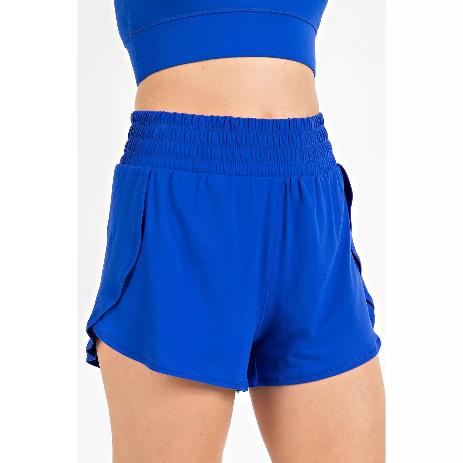 Butter Fabric Track Shorts- Royal Blue