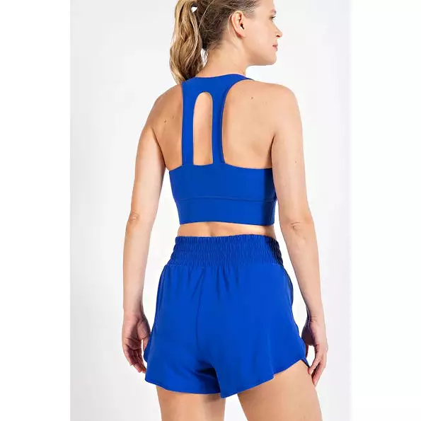 Butter Fabric Track Shorts- Royal Blue