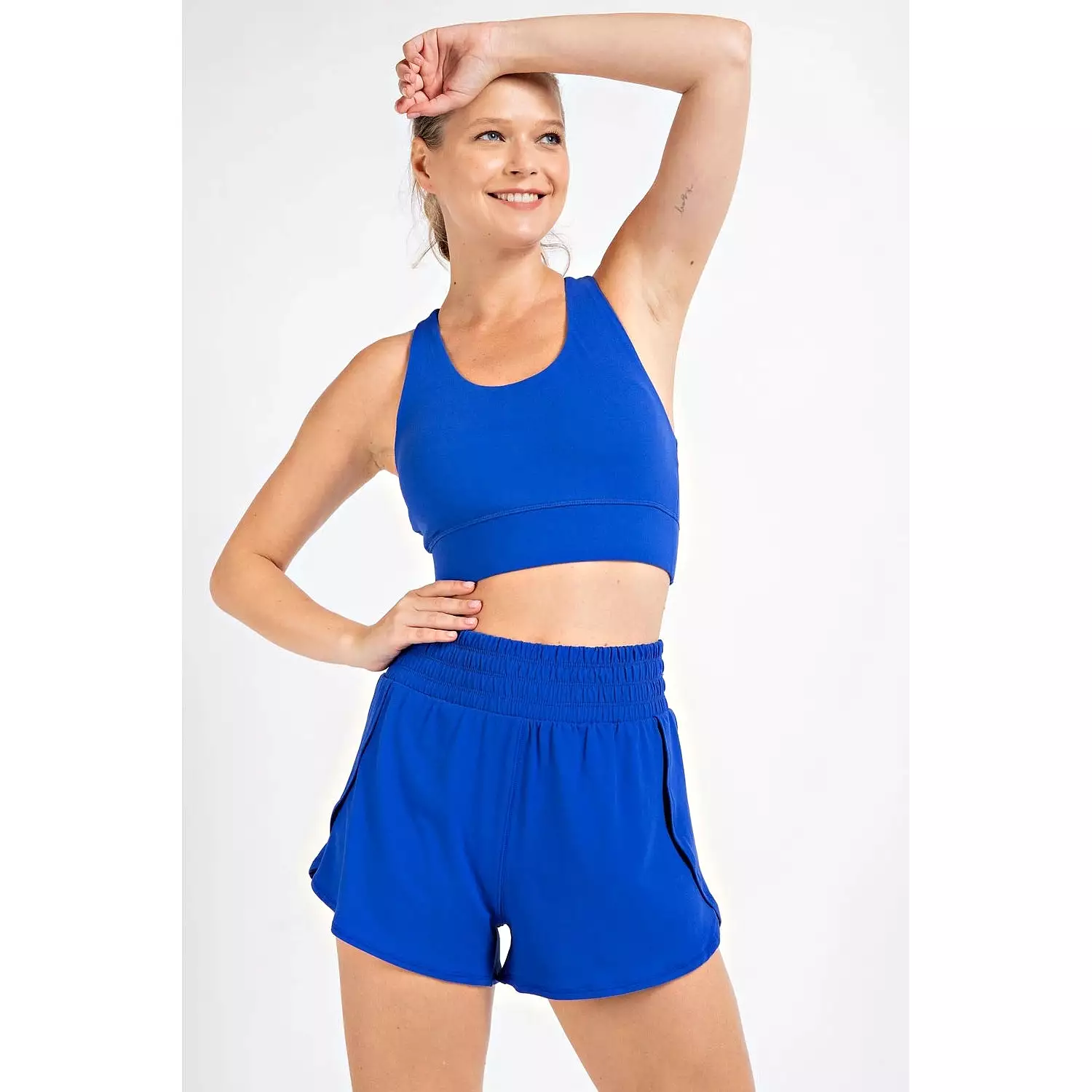 Butter Fabric Track Shorts- Royal Blue