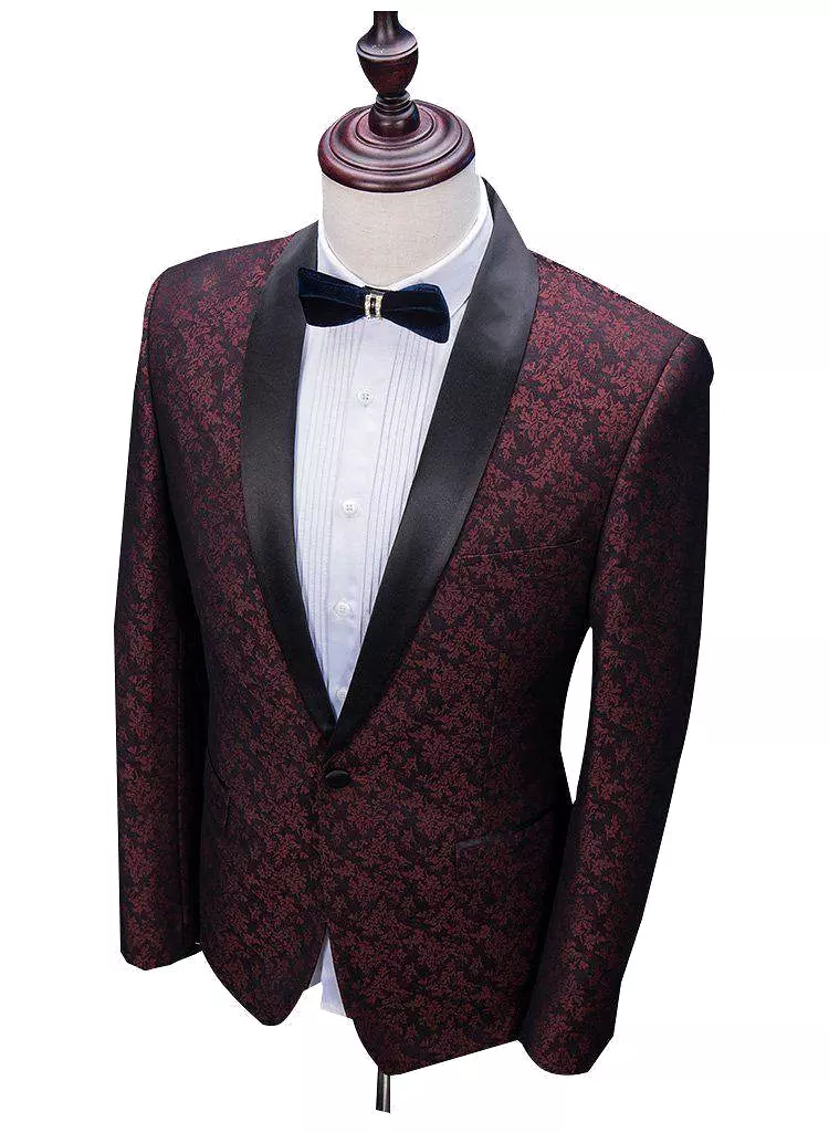 Capable Man Tuxedo Jacquard Suit