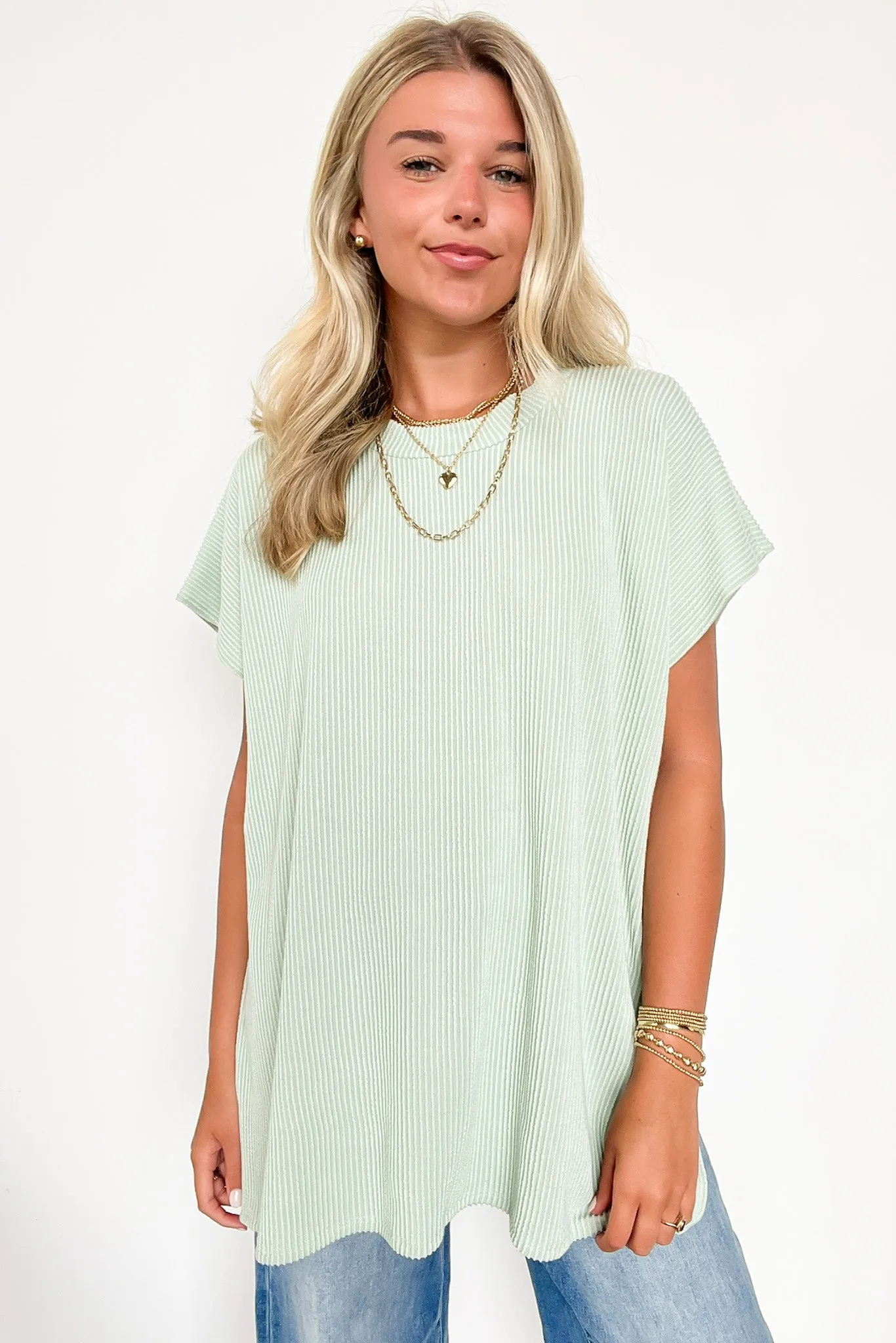 Casual Favorite Short Sleeve Side Slit Tunic Top - BACK IN STOCK