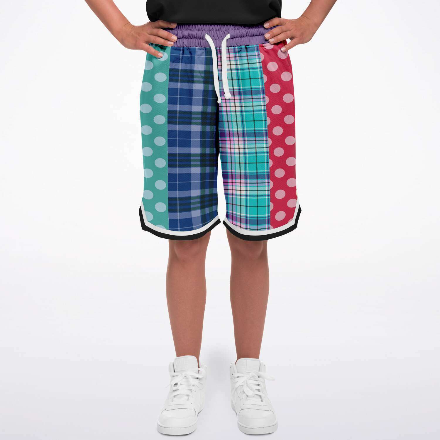 Cerulean Polka Dot Basketball Shorts