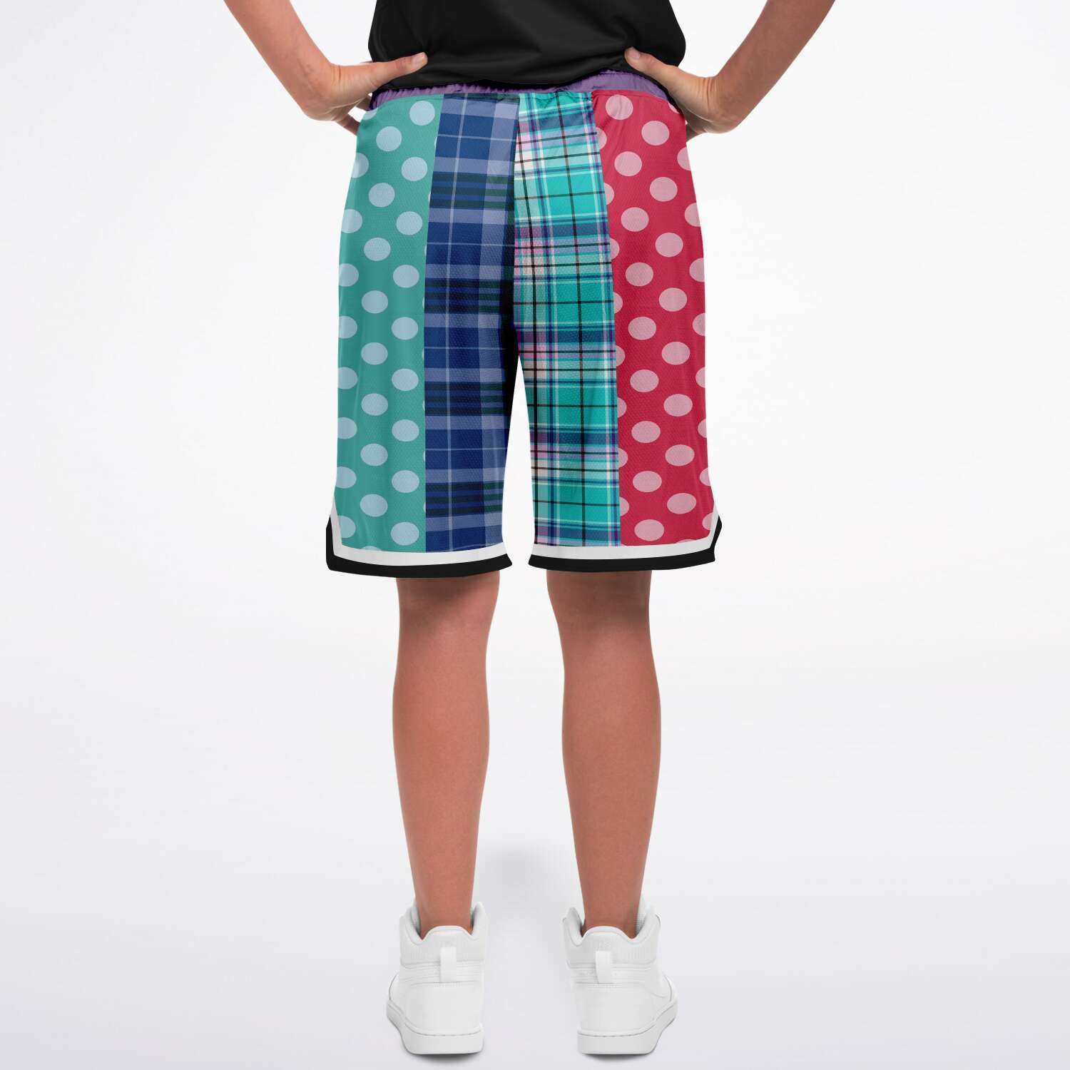 Cerulean Polka Dot Basketball Shorts