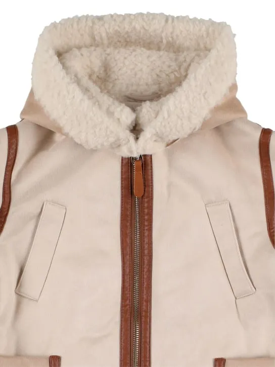 Chloé   Recycled polyester faux shearling coat 