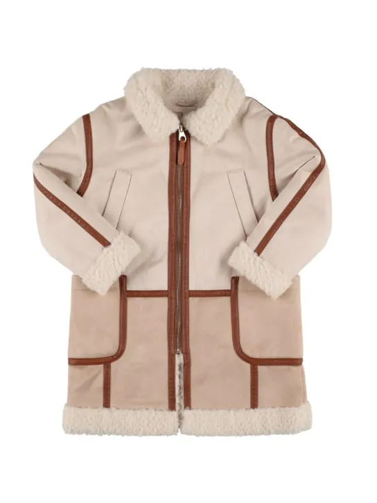 Chloé   Recycled polyester faux shearling coat 