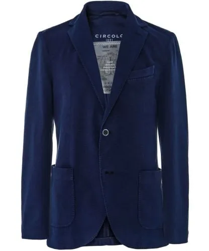 Circolo 1901 Blue Slim Fit Oxford Jacket