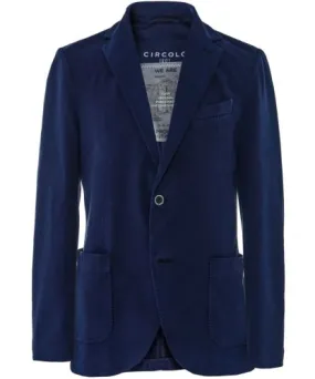 Circolo 1901 Blue Slim Fit Oxford Jacket