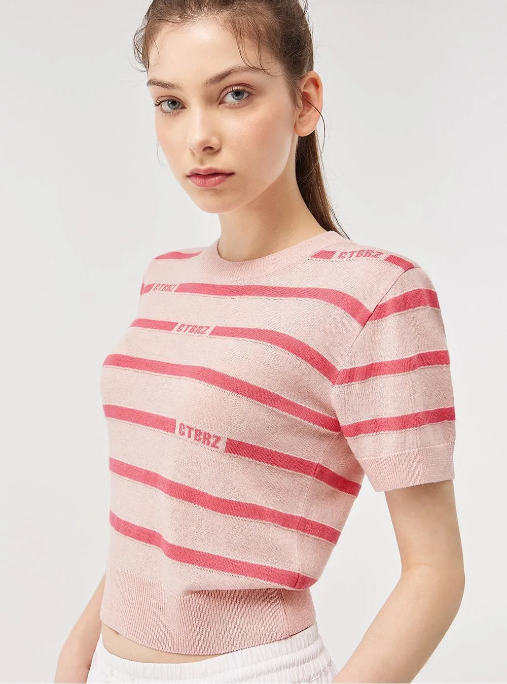 citybreeze  |Stripes Casual Style Street Style Short Sleeves