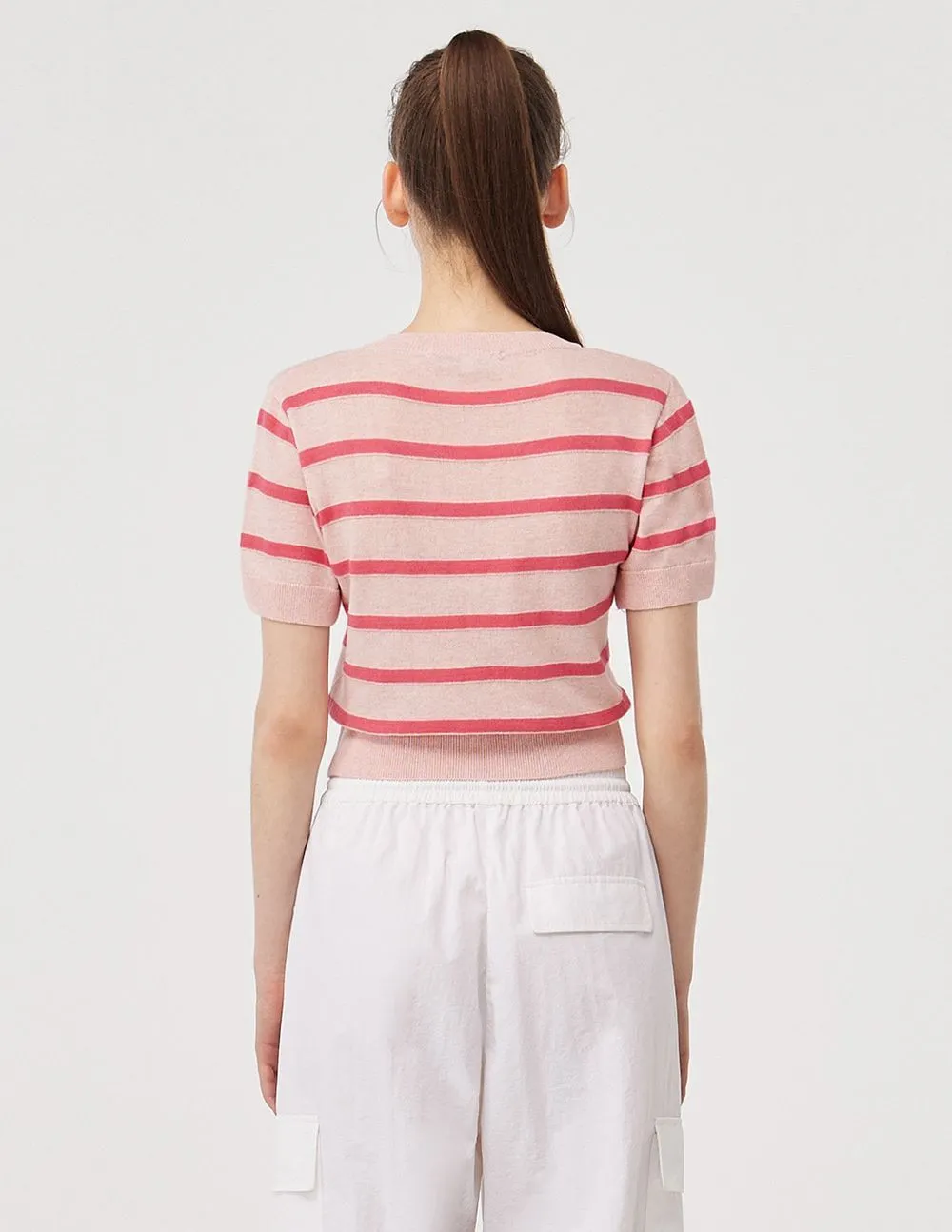 citybreeze  |Stripes Casual Style Street Style Short Sleeves