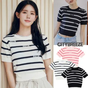 citybreeze  |Stripes Casual Style Street Style Short Sleeves