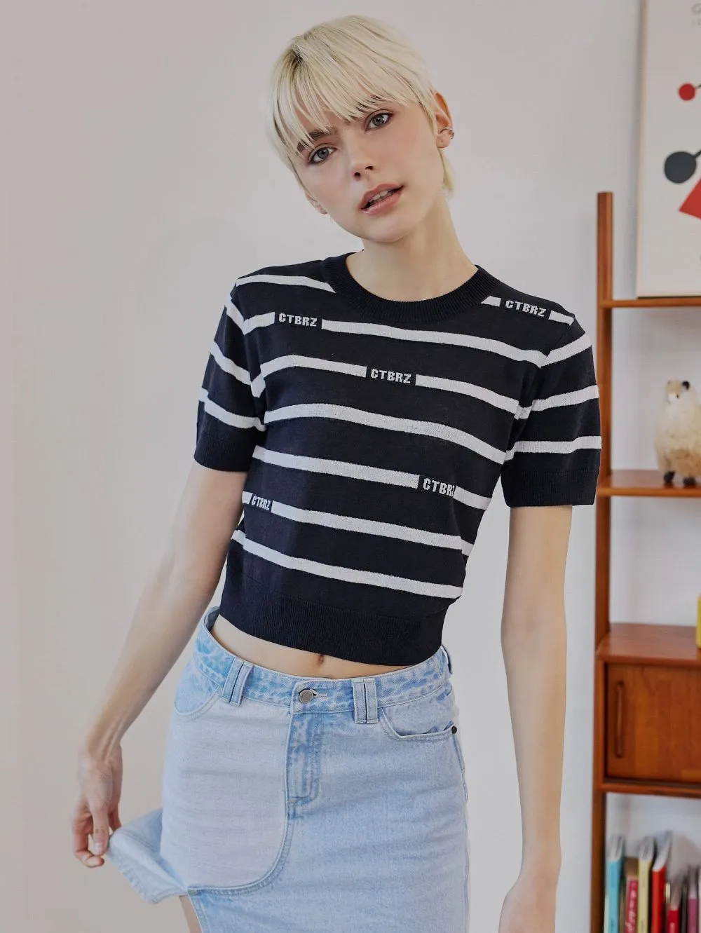 citybreeze  |Stripes Casual Style Street Style Short Sleeves