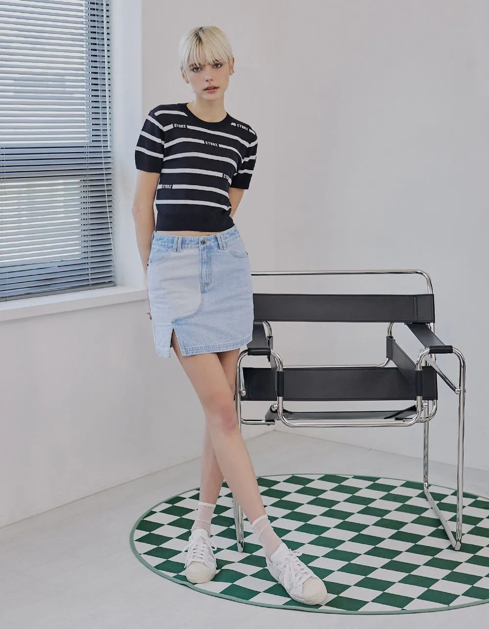 citybreeze  |Stripes Casual Style Street Style Short Sleeves