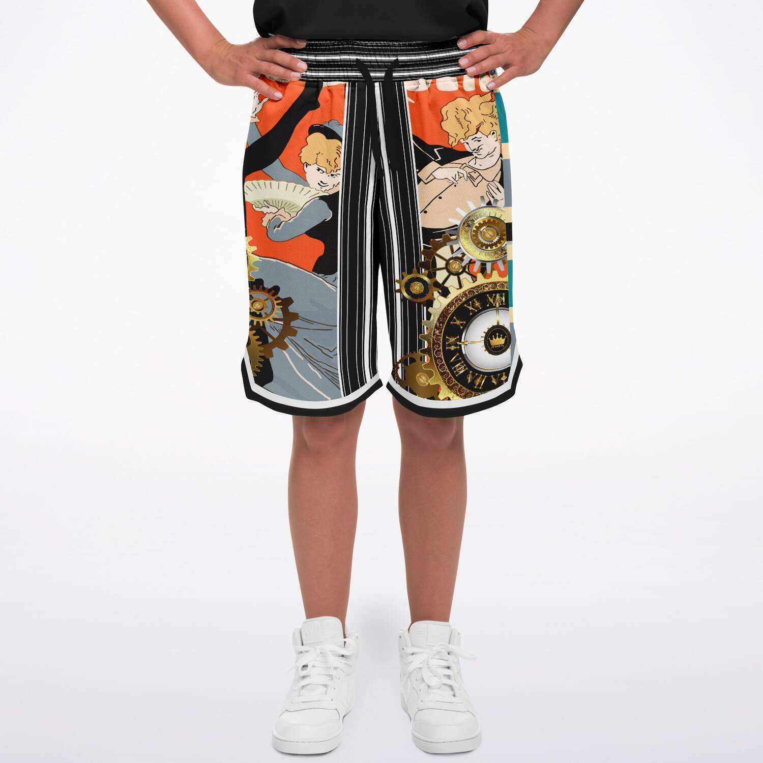 Dance Steps Pinstripe Basketball Shorts