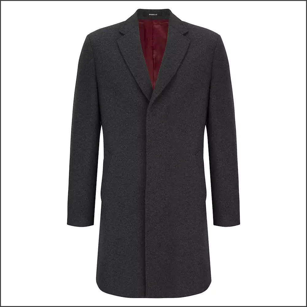 Douglas Dark Grey Bremner Tailored Overcoat<>