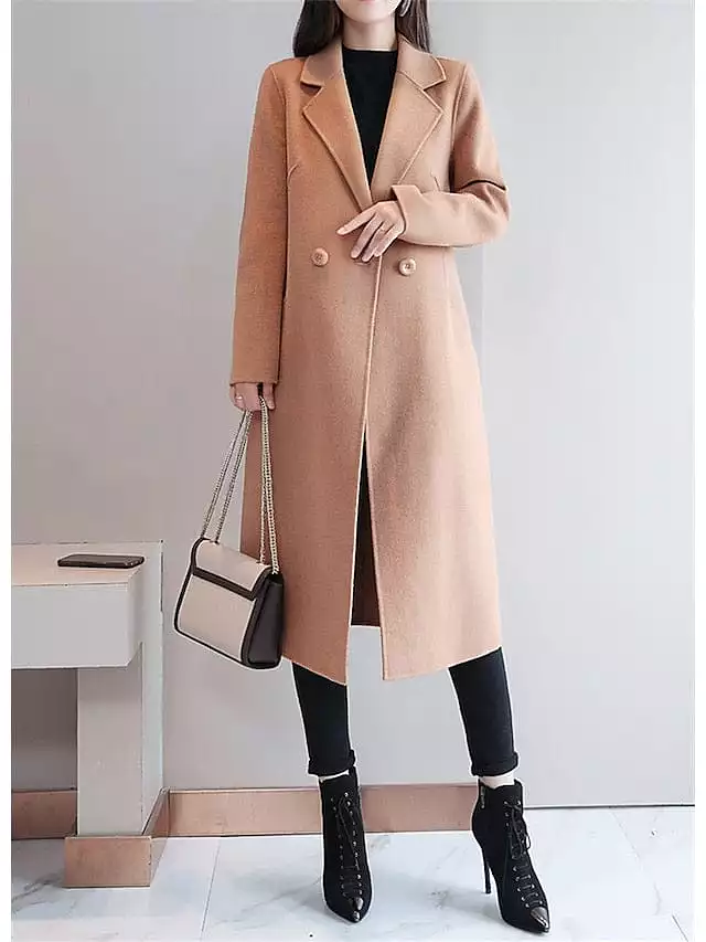 Elegant Women's Long Overcoat for Winter