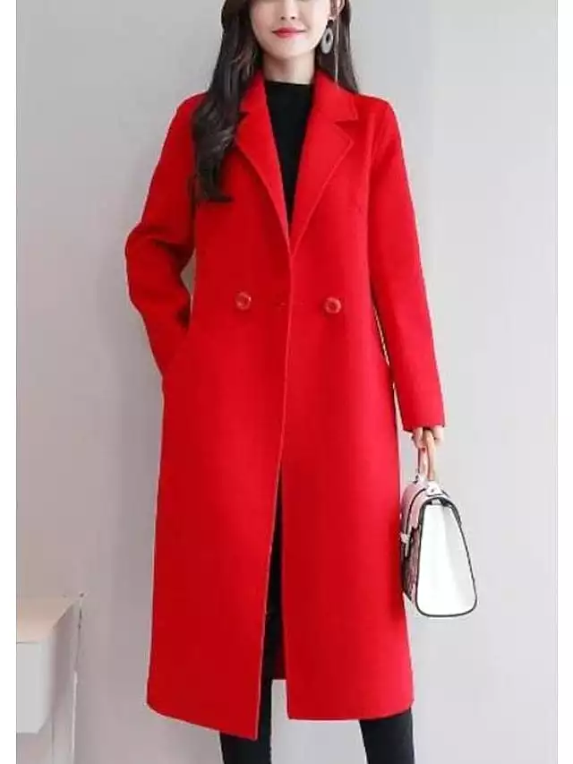 Elegant Women's Long Overcoat for Winter