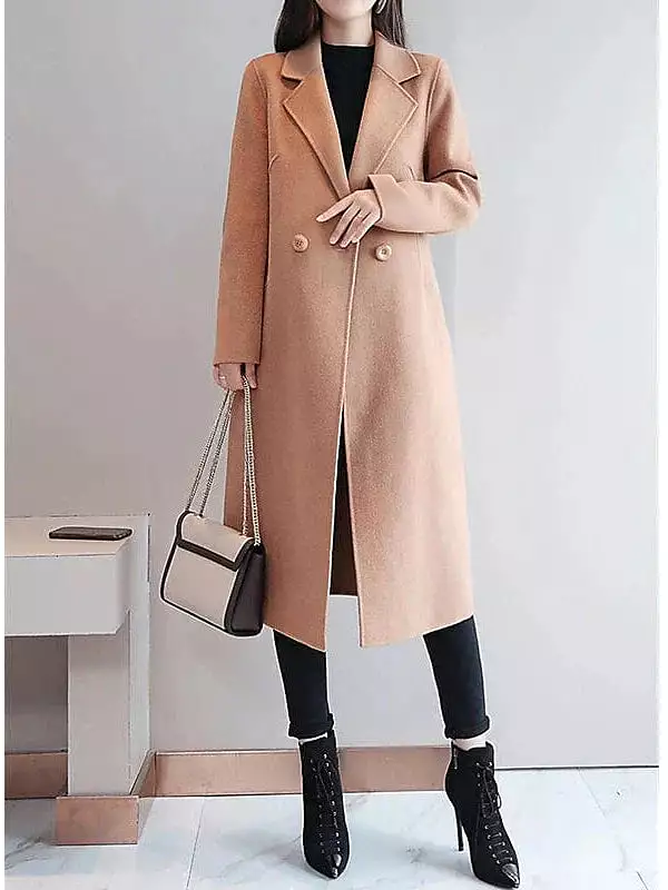 Elegant Women's Long Overcoat for Winter