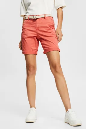 Esprit Chino Belled 8 Bermuda Shorts in Coral