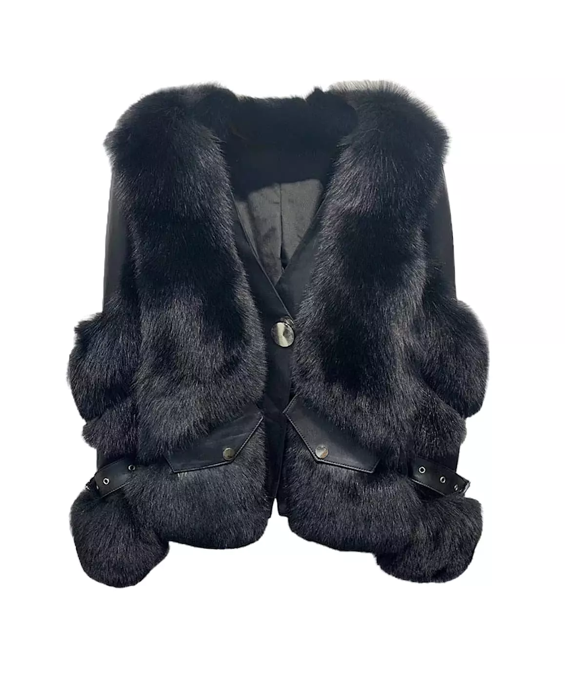 Fox Fur Sheepskin Leather Fur Coat