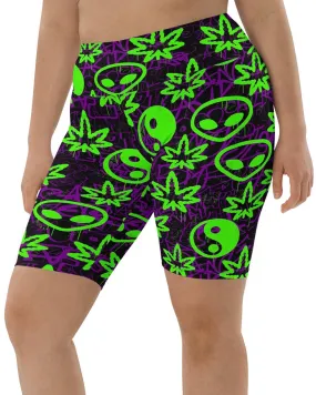 Ganja Graffiti Biker Shorts