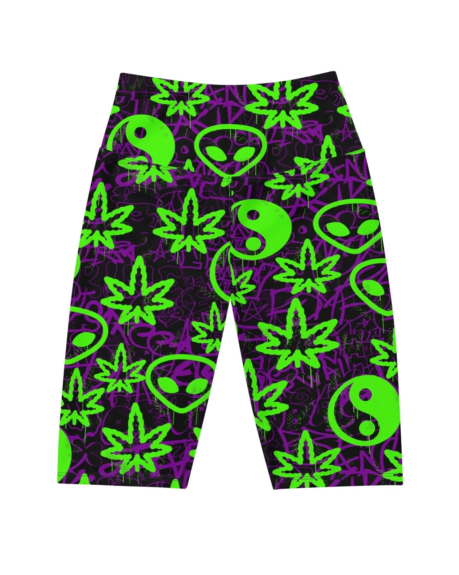 Ganja Graffiti Biker Shorts