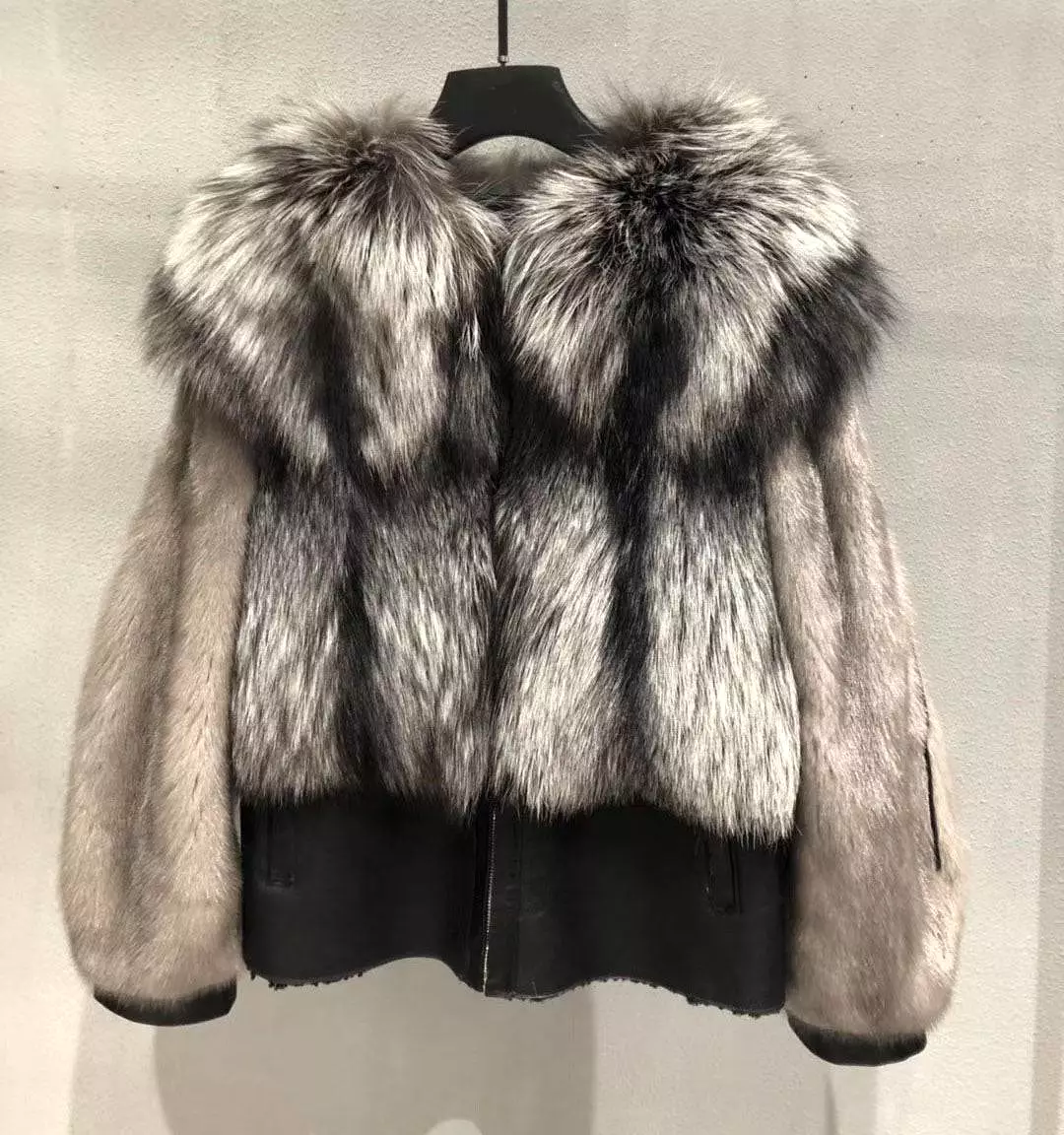 Genuine Fox Fur And Mink Thick Sheepskin Coat