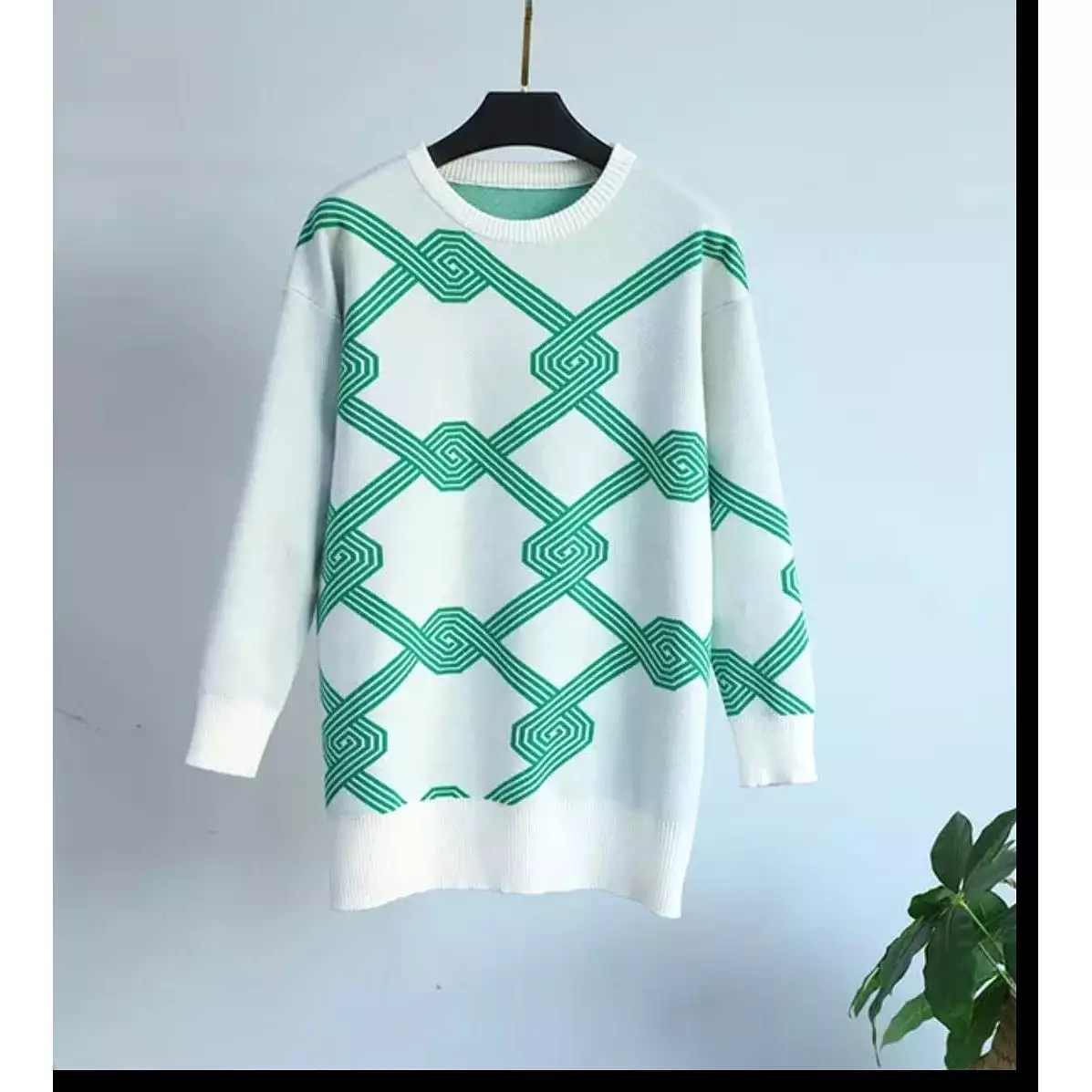 Geometric Print knitted jersey