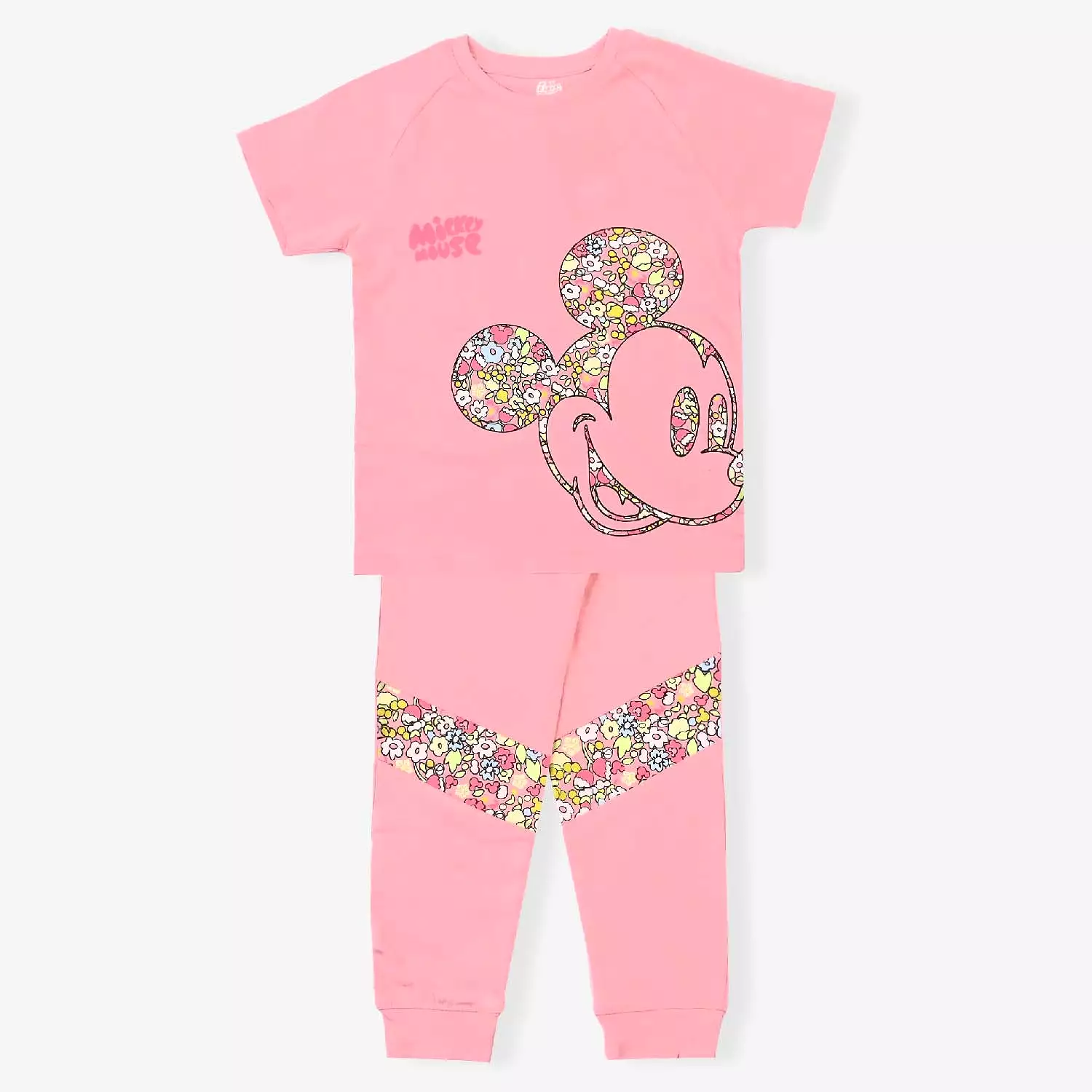 Girls Jersey/Terry 2 Piece Suit Mickey-Candy Pink