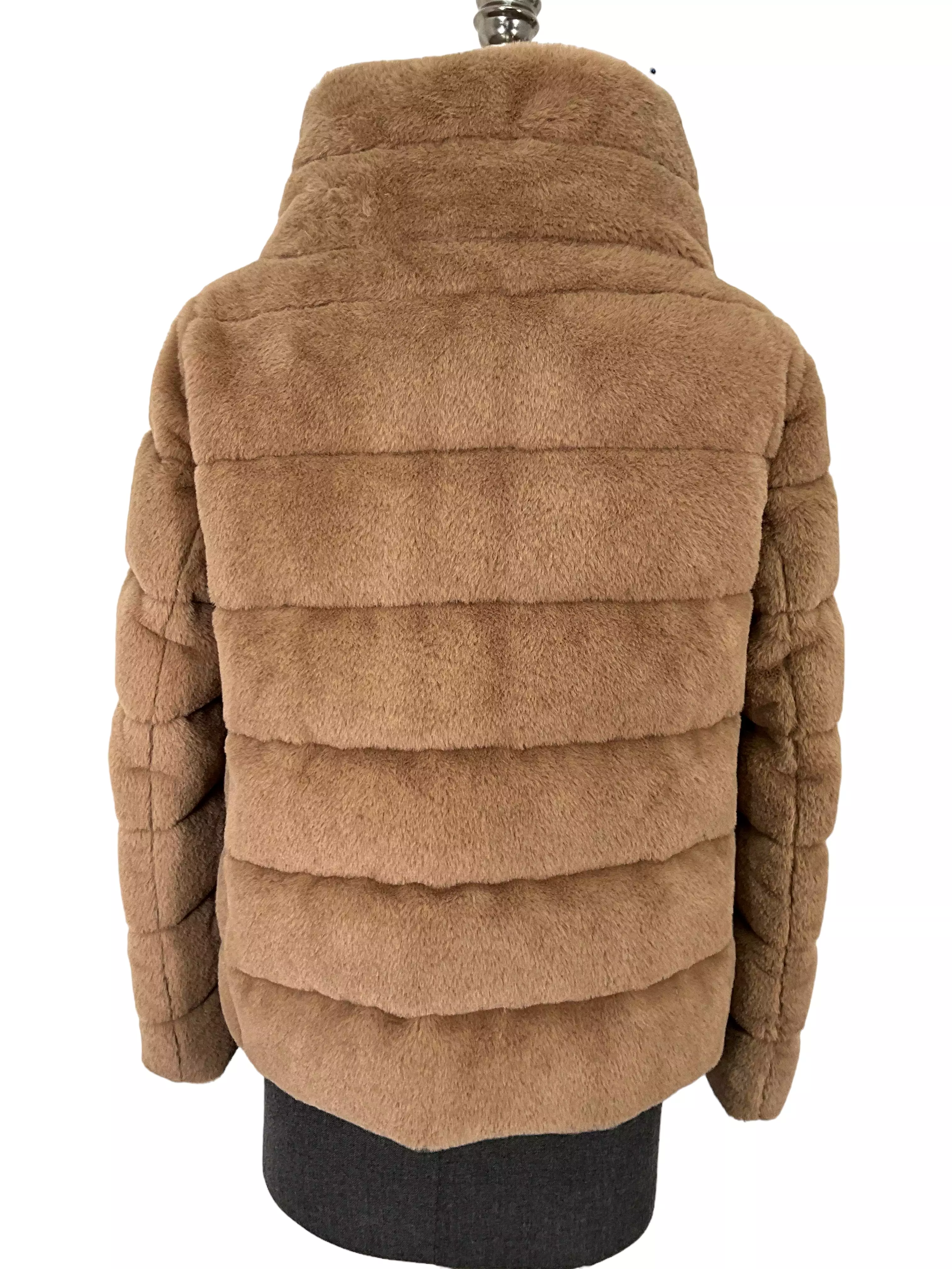 Herno Camel Faux Fur Teddy Coat Size S