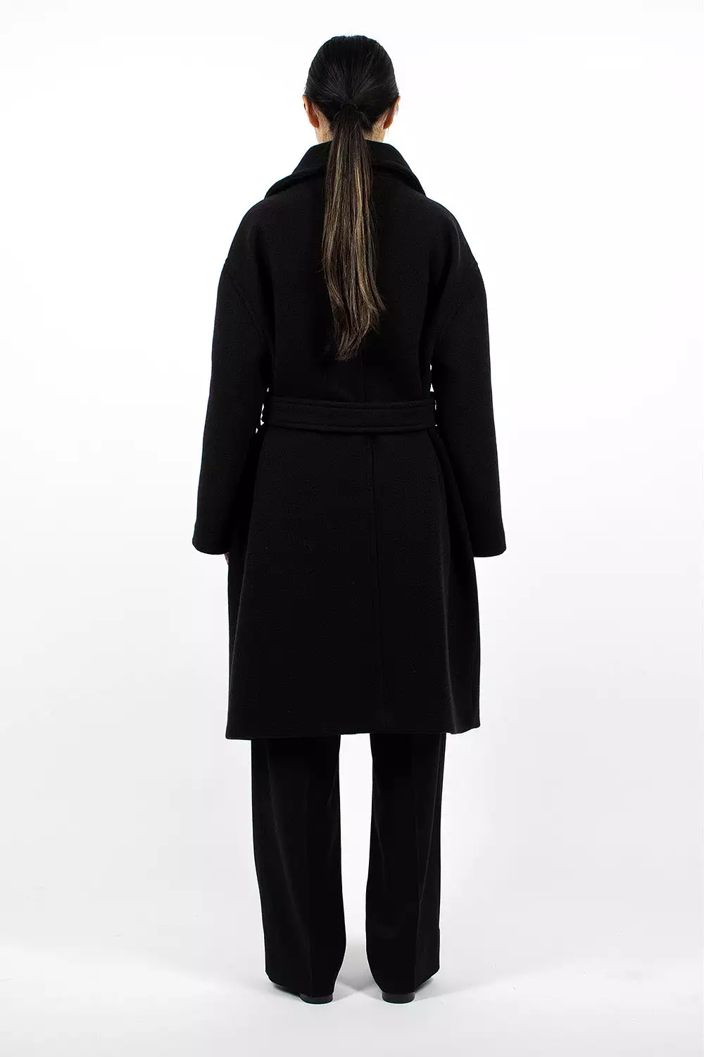 High Neck Coat Black