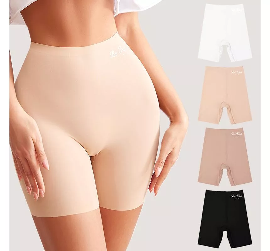 High Waist Lettering Print Seamless Under Shorts ZJ1